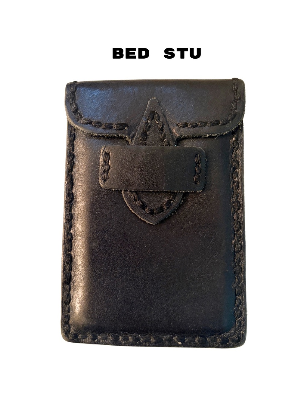 NWOT Bed Stu Black Leather Card Holder